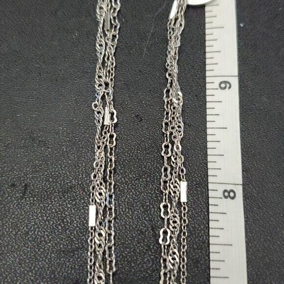 *Sale* Charming Charlie silver tone triple layer pearl necklace - Picture 8 of 12